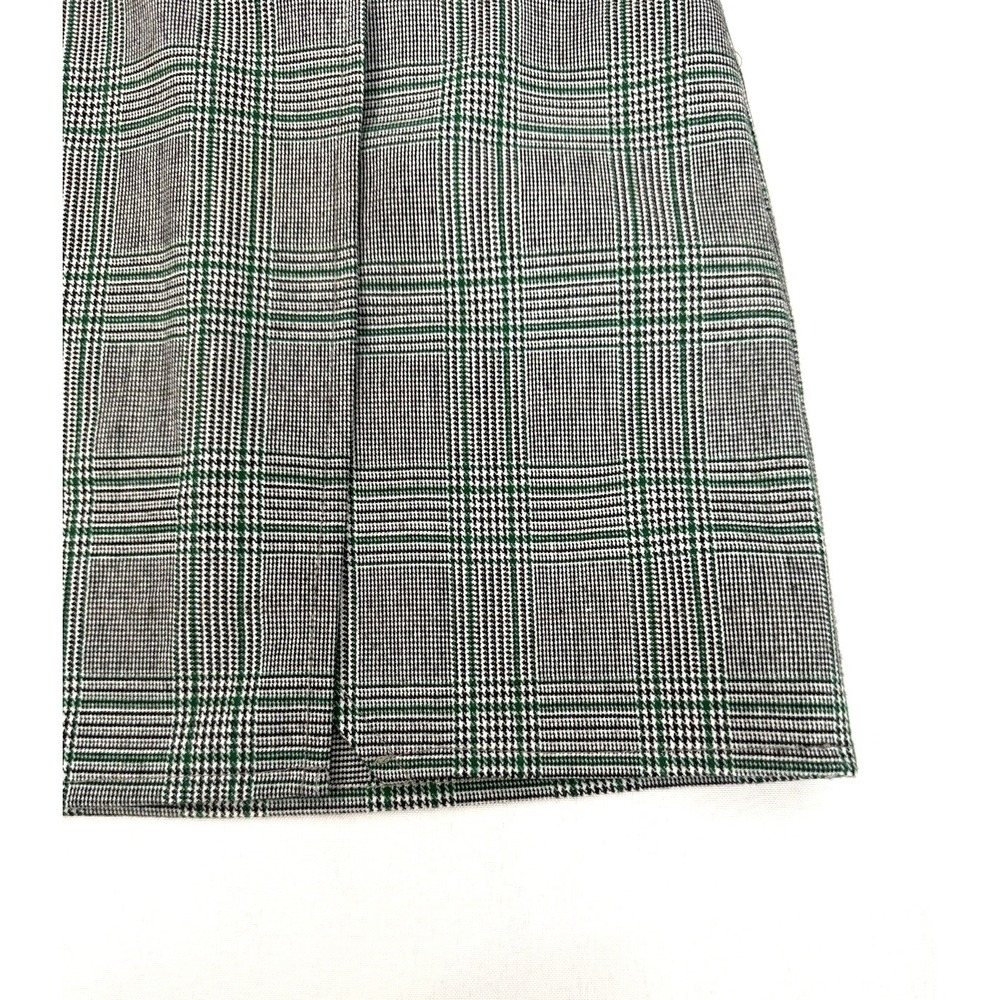Nasty Gal Green Black Plaid Mini Skirt Faux Wrap Womens Size 6 - Picture 8 of 11
